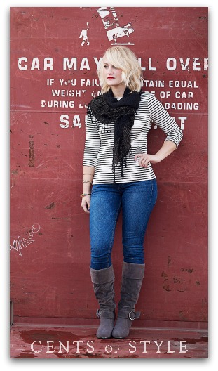 Fashion Friday: Boots + Scarf Combo for $32.95!