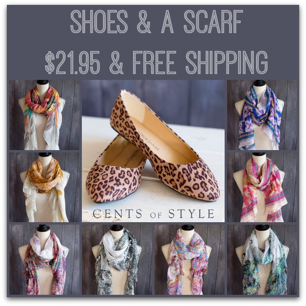 Mixing Prints: Shoe + Scarf Sale from Cents of Style!